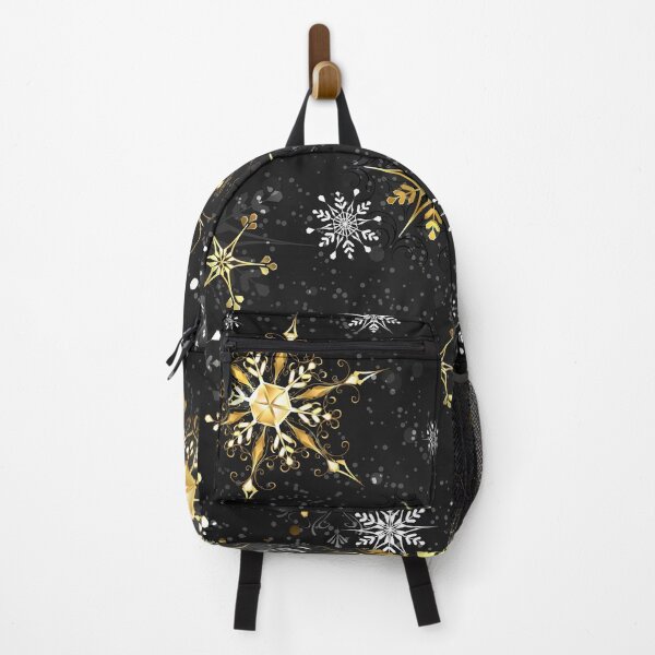 Item preview, Black background with golden snowflakes designed and sold by Blackmoon9.