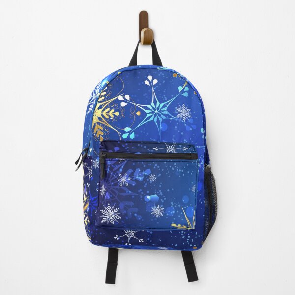Item preview, Blue background with golden snowflakes designed and sold by Blackmoon9.