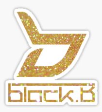 Pegatina Block b- Logo Glitter
