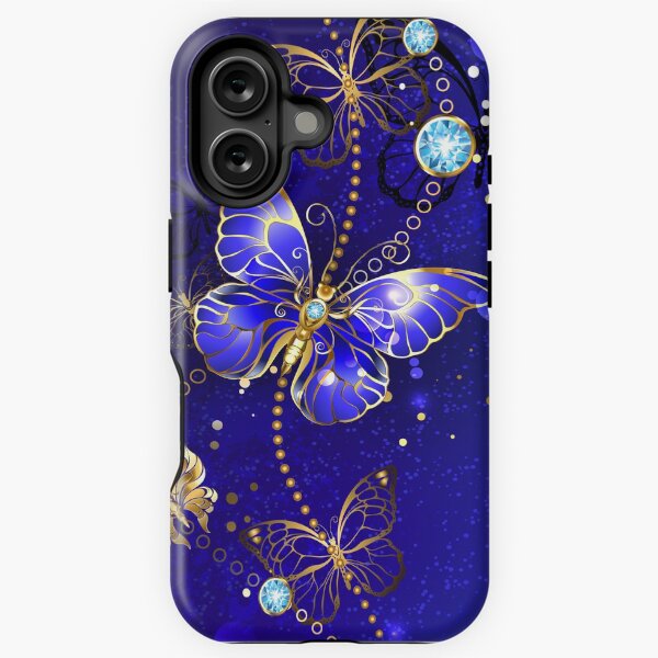 Item preview, Blue Background with Sapphire Butterflies designed and sold by Blackmoon9.