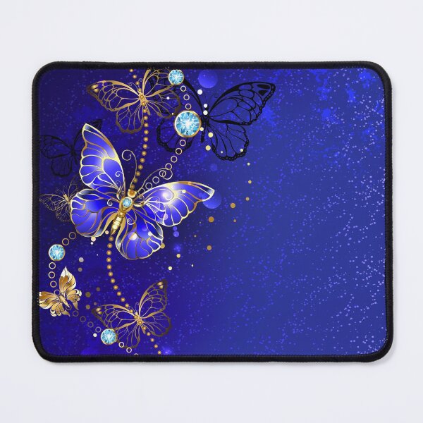 Item preview, Blue Background with Sapphire Butterflies designed and sold by Blackmoon9.