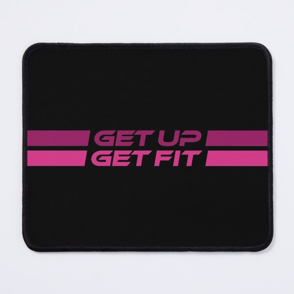 Item preview, GET UP GET FIT (Pink on Black) designed and sold by STUDIO-72.