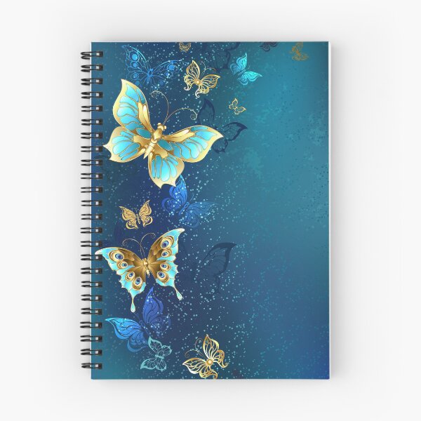 Item preview, Golden Butterflies on Blue Background designed and sold by Blackmoon9.