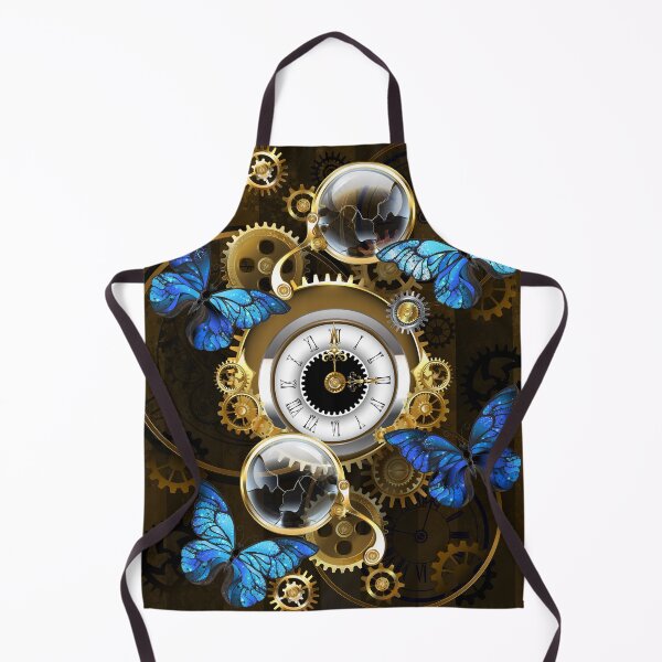 Item preview, Steampunk Gears and Blue Butterflies designed and sold by Blackmoon9.