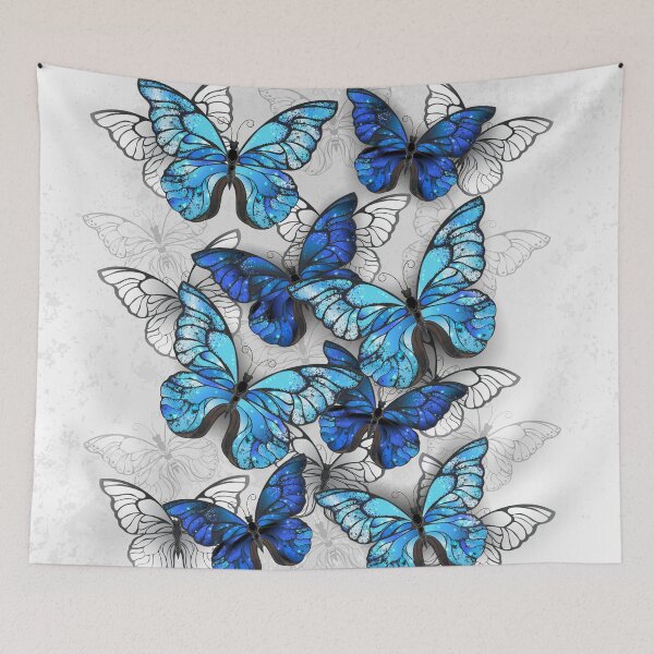 Item preview, Composition of White and Blue Butterflies designed and sold by Blackmoon9.