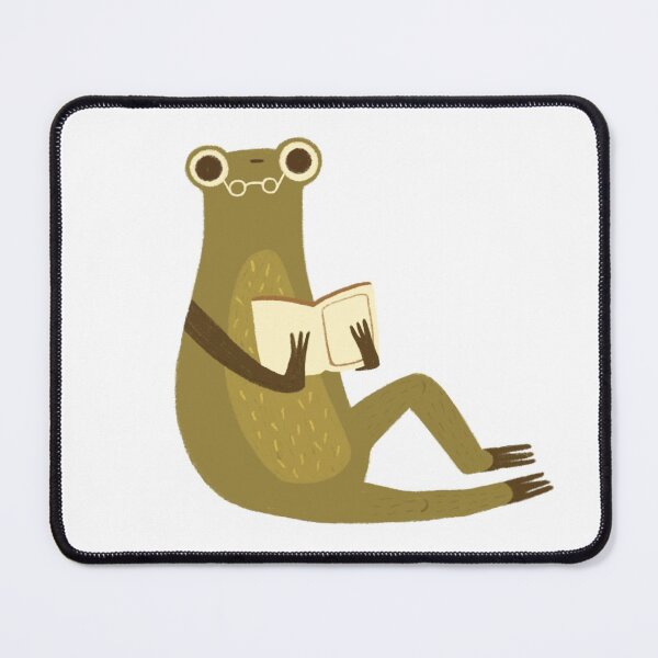Item preview, Cute frog with glasses reading a book designed and sold by mikhaleeevich.