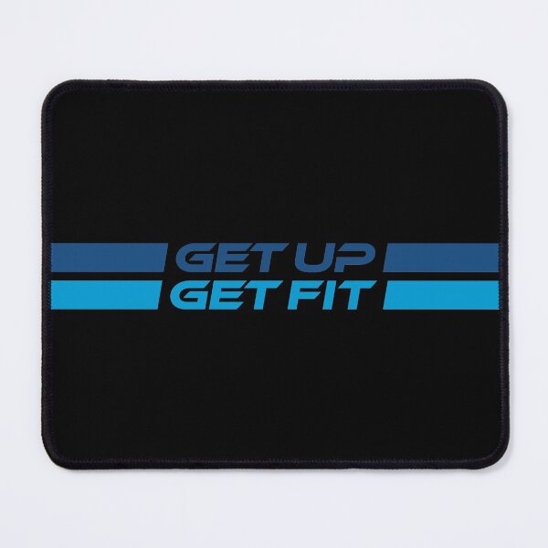 Item preview, GET UP GET FIT (Blue on Black) designed and sold by STUDIO-72.