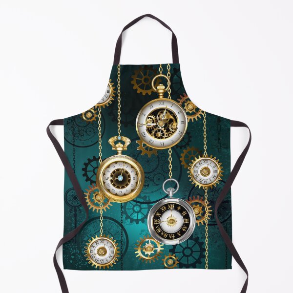 Item preview, Steampunk Watch with Chains on Green Background designed and sold by Blackmoon9.