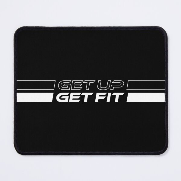 Item preview, GET UP GET FIT (White on Black) designed and sold by STUDIO-72.