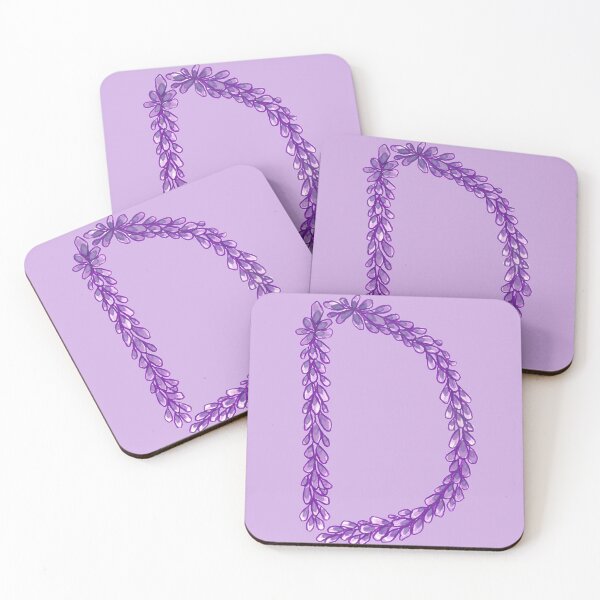 Item preview, Lavender Letter D Hand Drawn in Watercolor and Ink designed and sold by EndlessDoodles.