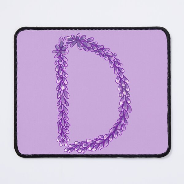 Item preview, Lavender Letter D Hand Drawn in Watercolor and Ink designed and sold by EndlessDoodles.