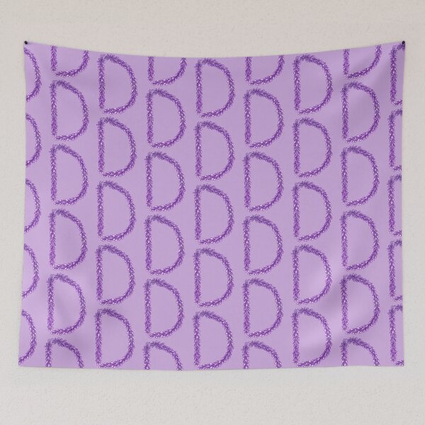 Item preview, Lavender Letter D Hand Drawn in Watercolor and Ink designed and sold by EndlessDoodles.