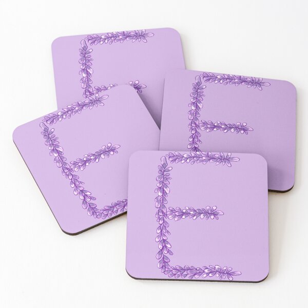 Item preview, Lavender Letter E Hand Drawn in Watercolor and Ink designed and sold by EndlessDoodles.