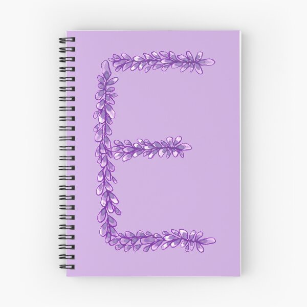 Item preview, Lavender Letter E Hand Drawn in Watercolor and Ink designed and sold by EndlessDoodles.
