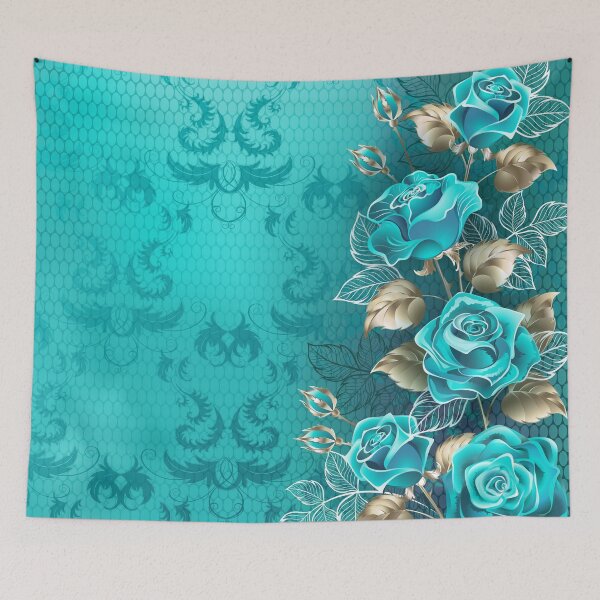 Item preview, Composition with Turquoise Roses designed and sold by Blackmoon9.
