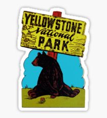 Pegatina Parque Nacional de Yellowstone Wyoming Vintage Travel Decal