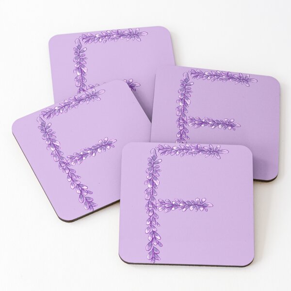 Item preview, Lavender Letter F Hand Drawn in Watercolor and Ink designed and sold by EndlessDoodles.