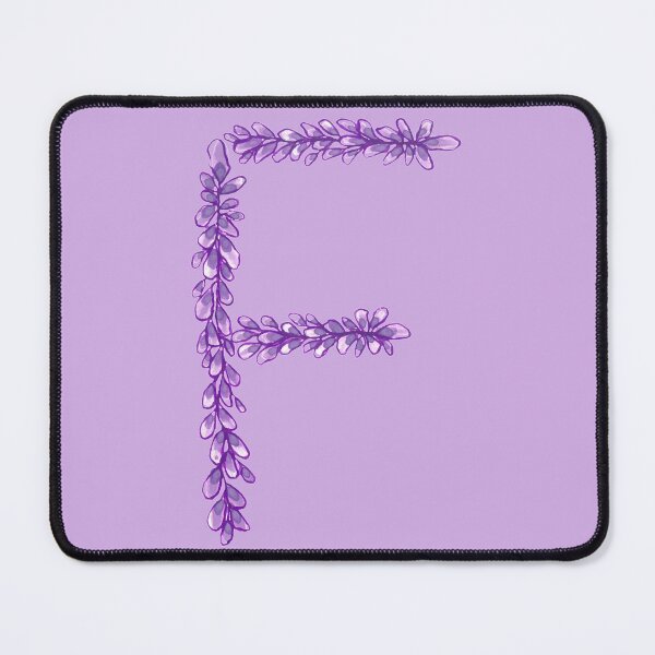 Item preview, Lavender Letter F Hand Drawn in Watercolor and Ink designed and sold by EndlessDoodles.