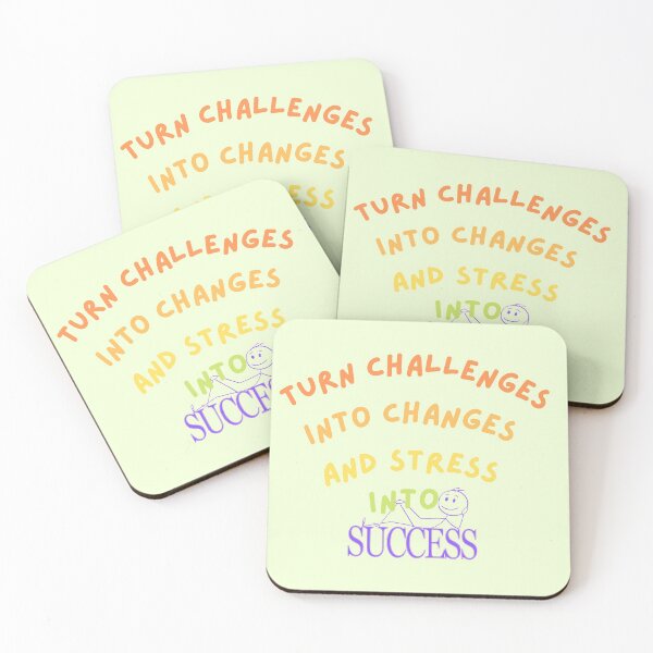 Item preview, Turn Challenges Into Changes… And Stress into SUCCESS -Positive Attitude Quotes designed and sold by Red-ElYoubi.