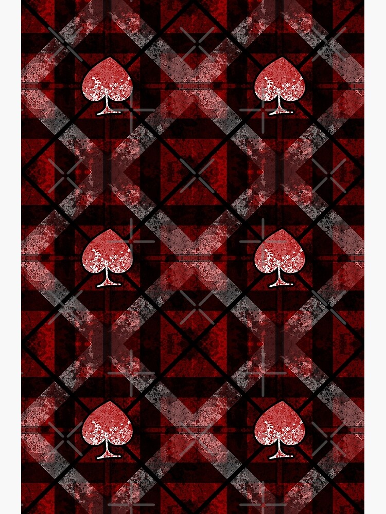 "Red Spades Card Suit Symbol Pattern" Poster for Sale by DeneboArt