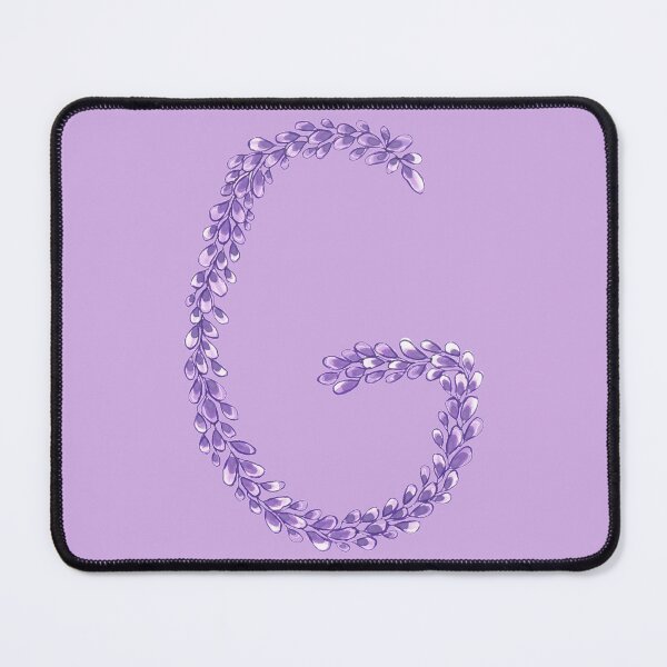 Item preview, Lavender Letter G Hand Drawn in Watercolor and Ink designed and sold by EndlessDoodles.