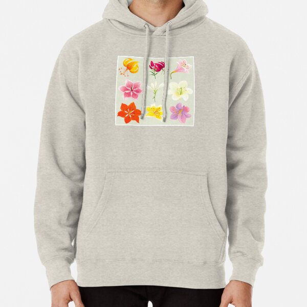 Colorful Lilies Pullover Hoodie