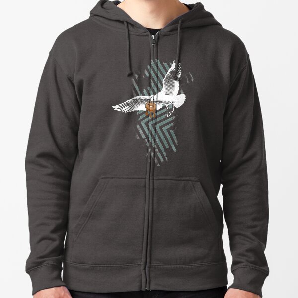 Seagulls Vs. Bagels Zipped Hoodie