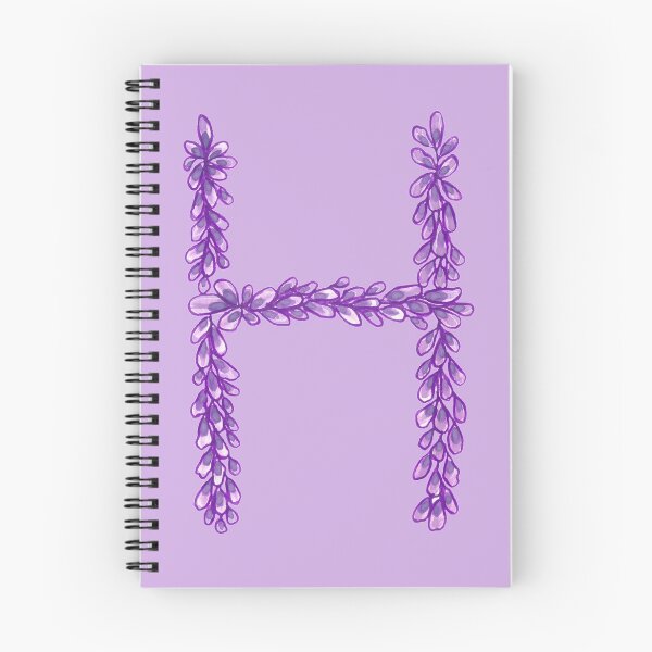 Item preview, Lavender Letter H Hand Drawn in Watercolor and Ink designed and sold by EndlessDoodles.