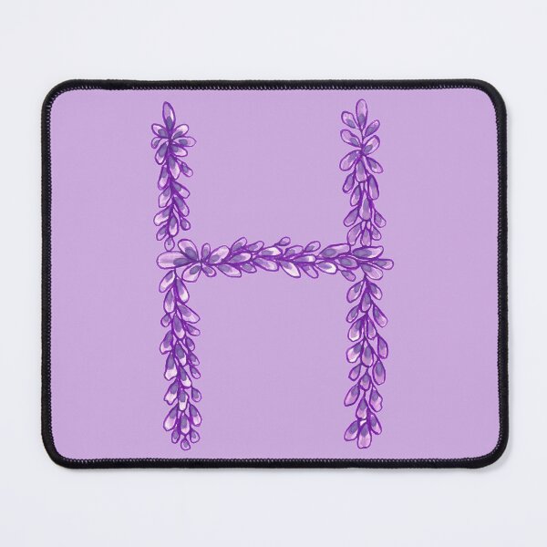 Item preview, Lavender Letter H Hand Drawn in Watercolor and Ink designed and sold by EndlessDoodles.