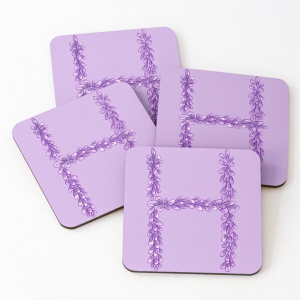 Item preview, Lavender Letter H Hand Drawn in Watercolor and Ink designed and sold by EndlessDoodles.