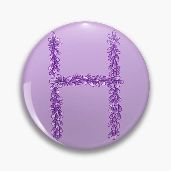 Item preview, Lavender Letter H Hand Drawn in Watercolor and Ink designed and sold by EndlessDoodles.