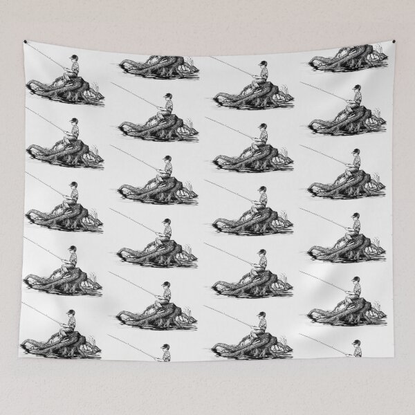 Item preview, happy boy fishing in fish creek pond designed and sold by nasani.