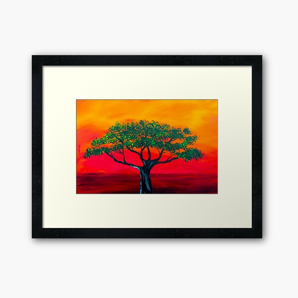 Scarlet Sunset Framed Art Print