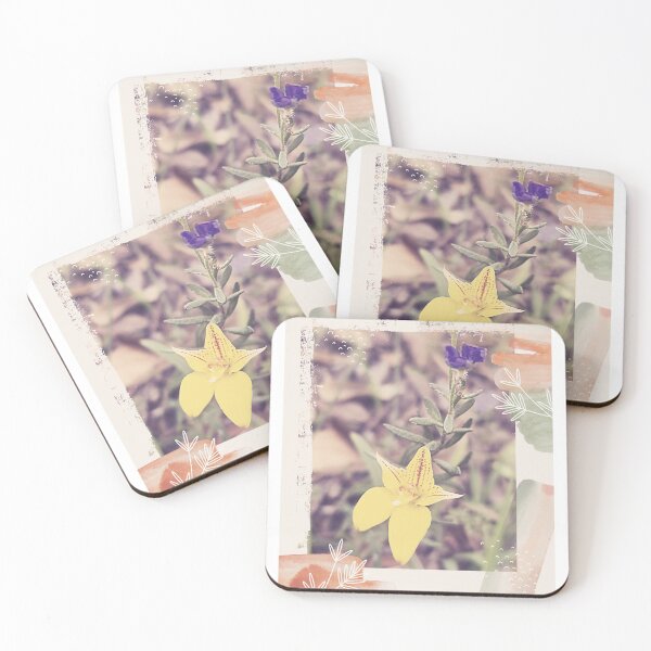 Item preview, Caladenia flava and Dampiera diversifolia  designed and sold by LCNNativePlants.