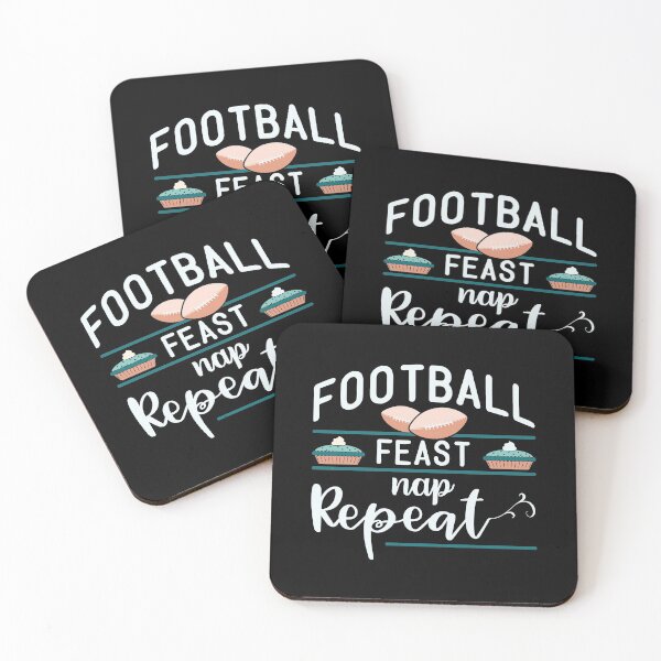 Item preview, Football Feast Nap Repeat | Funny Football Quotes designed and sold by DrawingBoard.