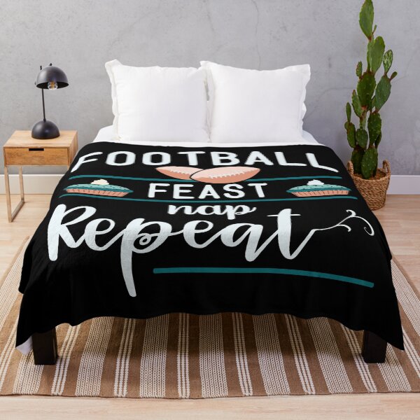 Item preview, Football Feast Nap Repeat | Funny Football Quotes designed and sold by DrawingBoard.