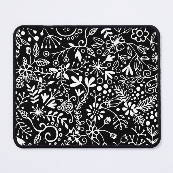 Item preview, Florals - White on Black designed and sold by Olooriel.