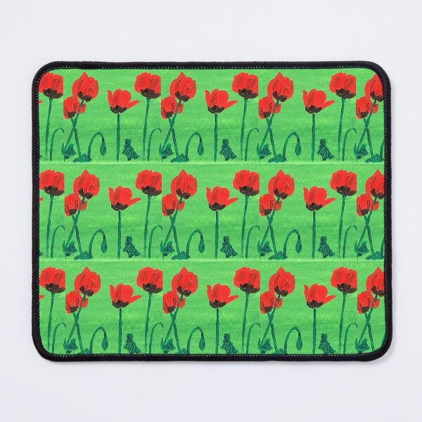 Item preview, Red poppies on green  designed and sold by Ruth Breen Artwork .
