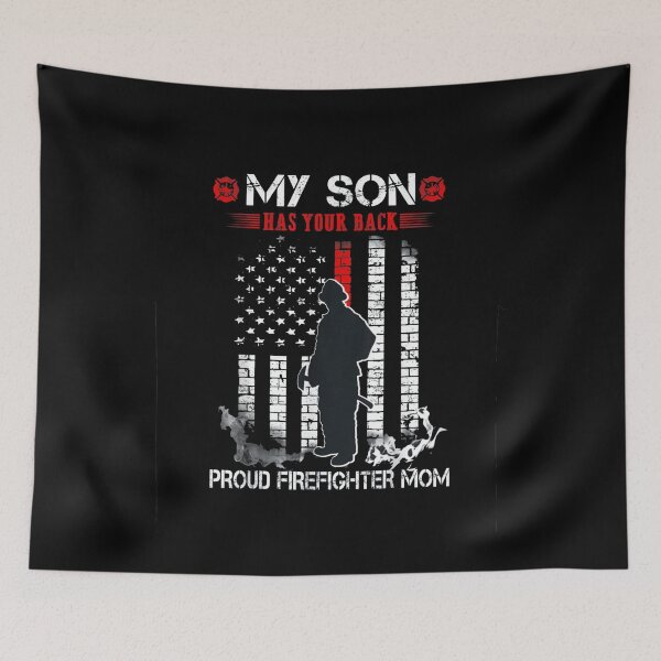 Item preview, My Son Has Your Back Proud Firefighter Mom | Funny Firefighter Gift designed and sold by ghazalish.