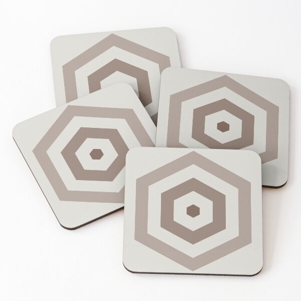 Item preview, Patrón geométrico: Hexagon Hive: Brownstone designed and sold by Red Wolf.