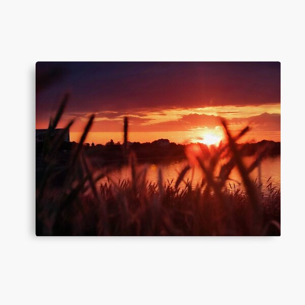 Beautiful Sunset By The Lake Canvas Print