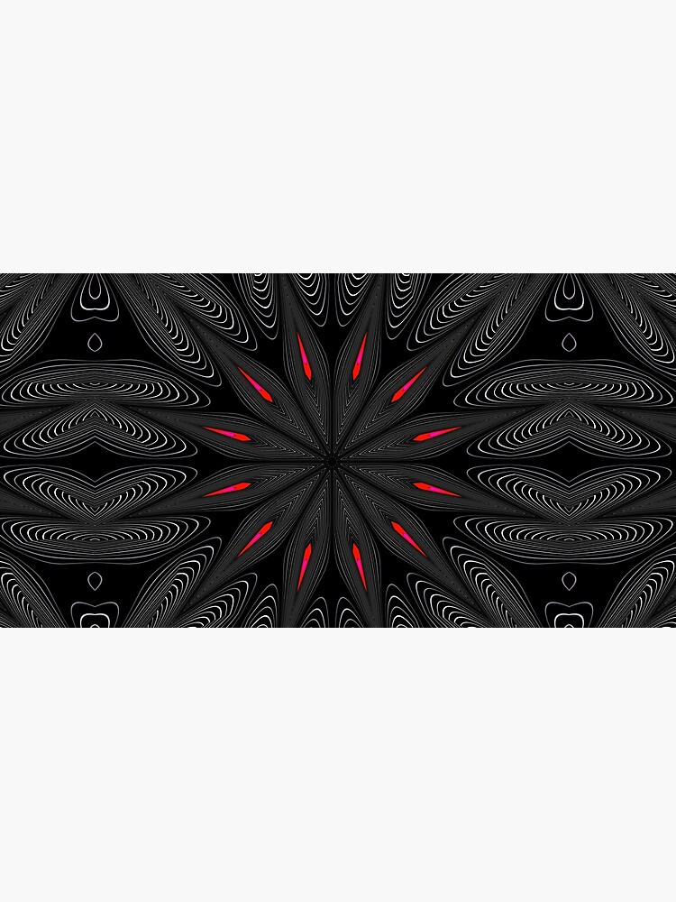 Fractal Madness - Neon Red Black 2 by vkdezine