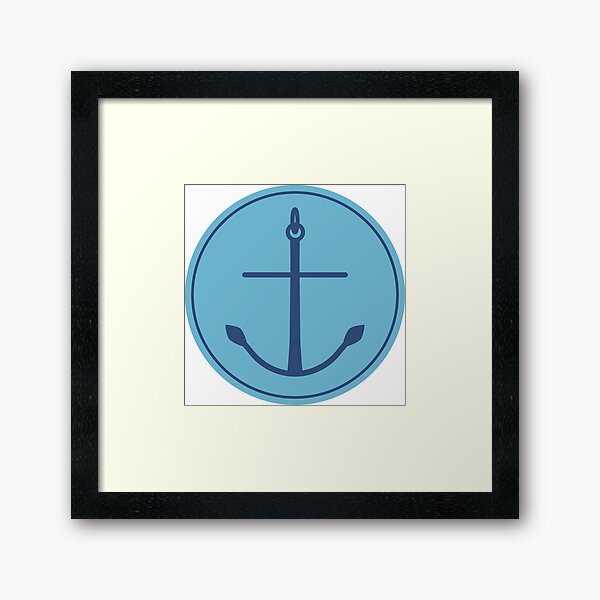 Blue Anchor Framed Art Print