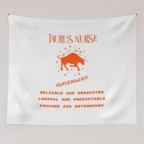 Item preview, Taurus The Bull Zodiac Sign  Nurses  Superpowers Characteristics. designed and sold by PrintHatcher.