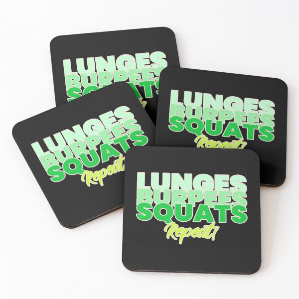 Item preview, Lunges burpees squats repeat.  designed and sold by DesignedBySnip.