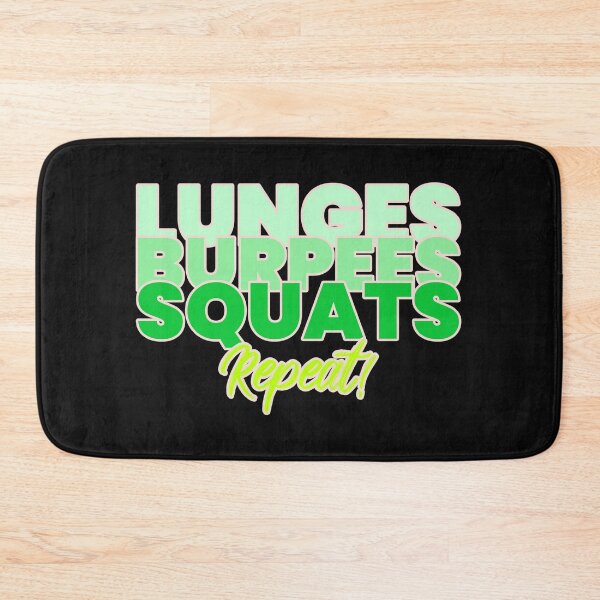 Item preview, Lunges burpees squats repeat.  designed and sold by DesignedBySnip.