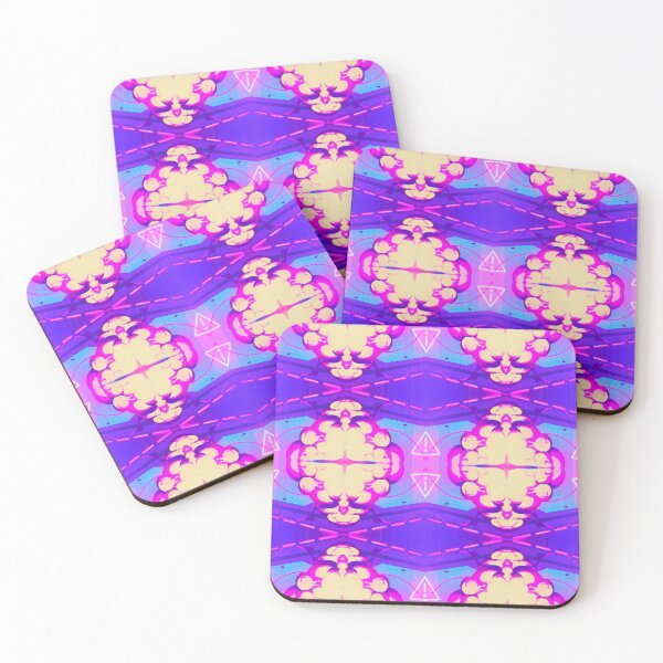 Item preview, Psychedelic Neon Warning Pattern  designed and sold by SewnMemories.