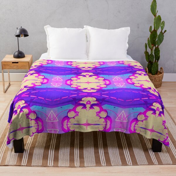 Item preview, Psychedelic Neon Warning Pattern designed and sold by SewnMemories.
