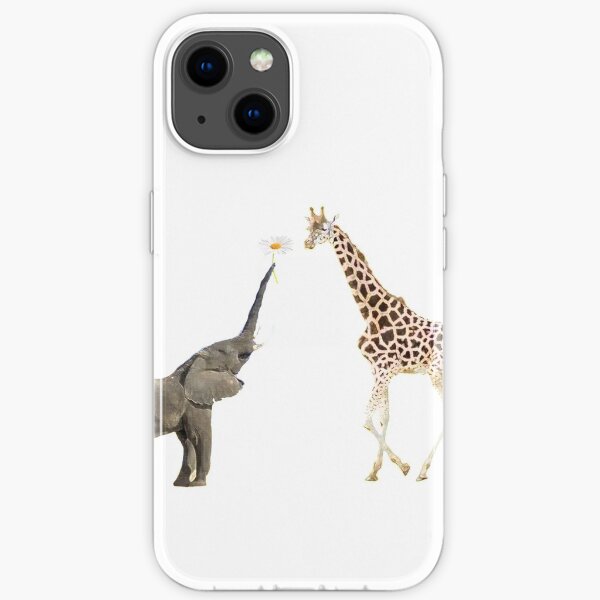 The giraffe and the elephant iPhone Soft Case