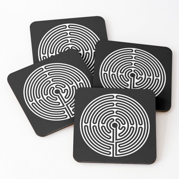 Item preview, Rounded Classic Labyrinth - Flat White designed and sold by kernowerno.